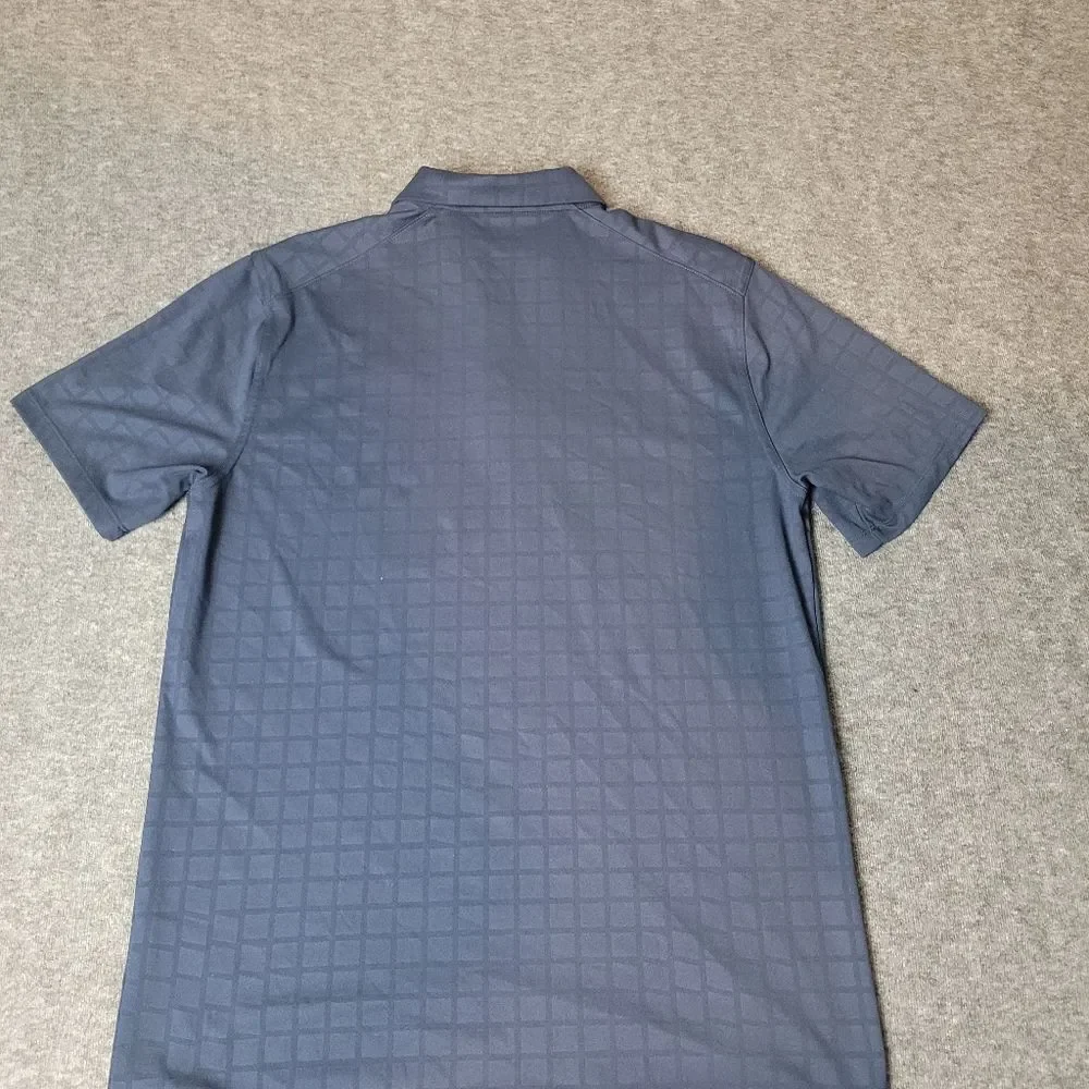 Nike Polo Dri-Fit Essentual Golf  Men's Size M Black Checkered Collar CU9788